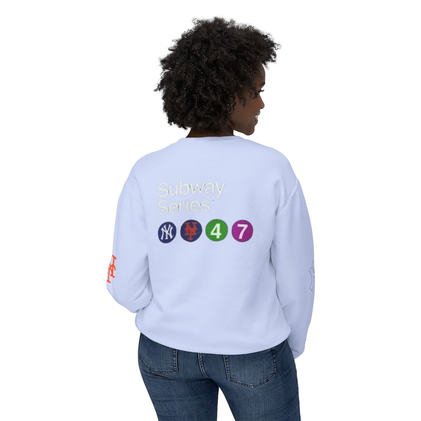 Unisex Lightweight Crewneck Sweatshirt mets yankees subway