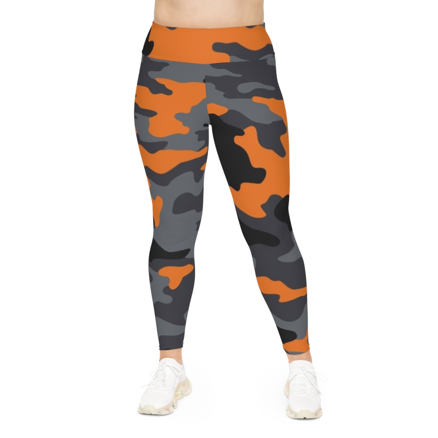 Plus Size Leggings (AOP)(Military7)"high resolution"